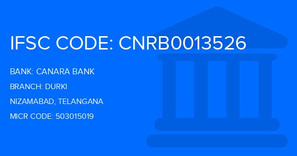 Canara Bank Durki Branch IFSC Code