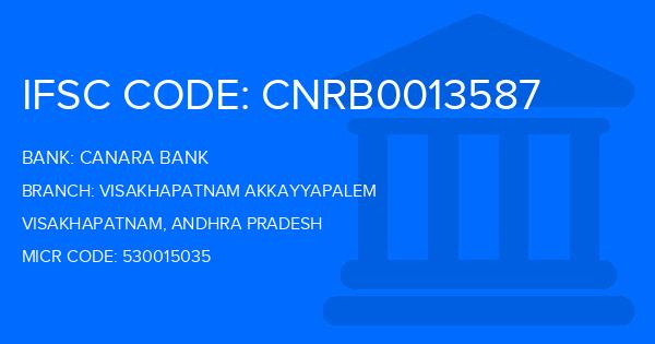 Canara Bank Visakhapatnam Akkayyapalem Branch IFSC Code