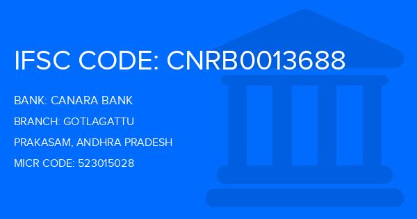 Canara Bank Gotlagattu Branch IFSC Code
