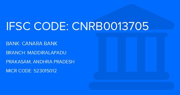 Canara Bank Maddiralapadu Branch IFSC Code