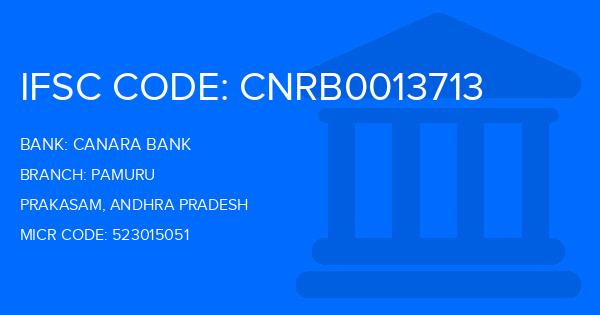 Canara Bank Pamuru Branch IFSC Code
