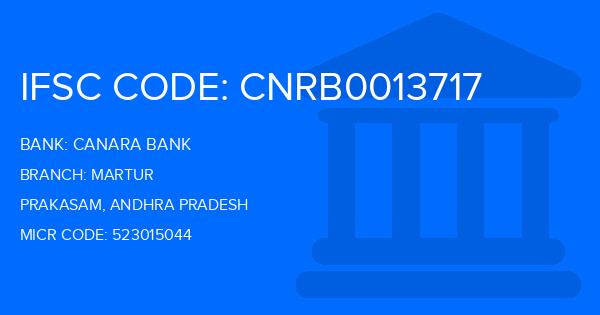 Canara Bank Martur Branch IFSC Code