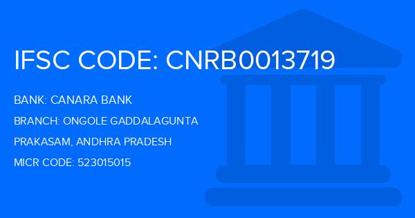 Canara Bank Ongole Gaddalagunta Branch IFSC Code