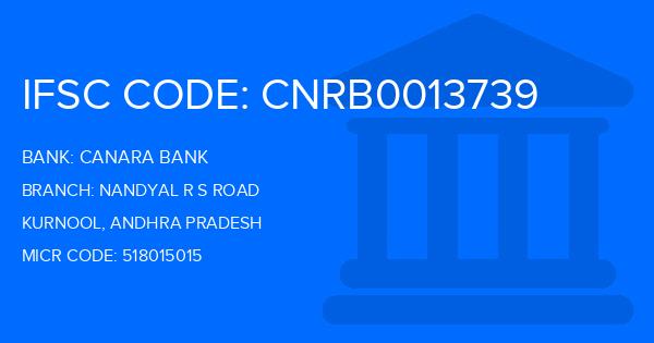 Canara Bank Nandyal R S Road Branch IFSC Code