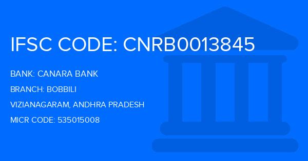 Canara Bank Bobbili Branch IFSC Code