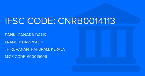 Canara Bank Harippad Ii Branch IFSC Code