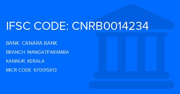 Canara Bank Mangatparamba Branch IFSC Code
