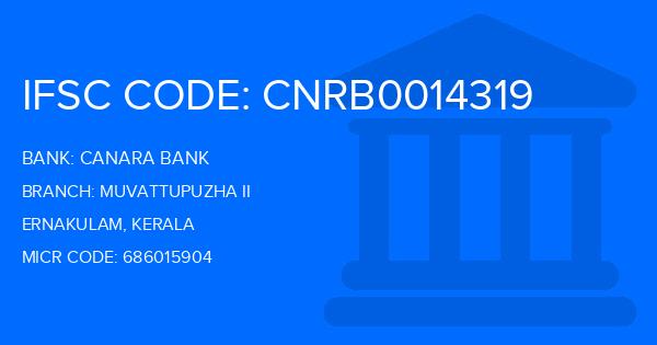 Canara Bank Muvattupuzha Ii Branch IFSC Code