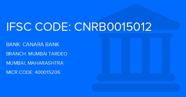 Canara Bank Mumbai Tardeo Branch IFSC Code