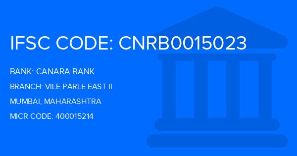 Canara Bank Vile Parle East Ii Branch IFSC Code