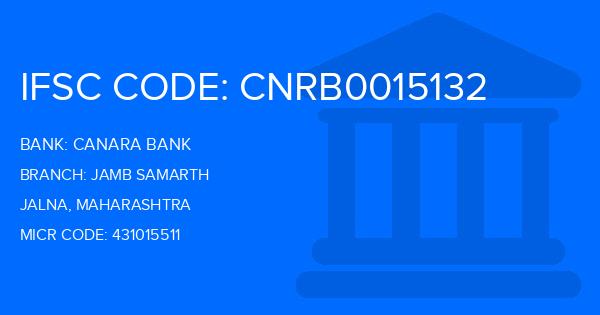 Canara Bank Jamb Samarth Branch IFSC Code