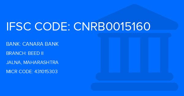 Canara Bank Beed Ii Branch IFSC Code