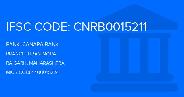 Canara Bank Uran Mora Branch IFSC Code