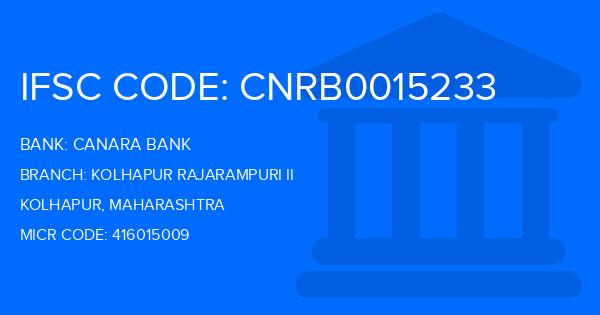 Canara Bank Kolhapur Rajarampuri Ii Branch IFSC Code