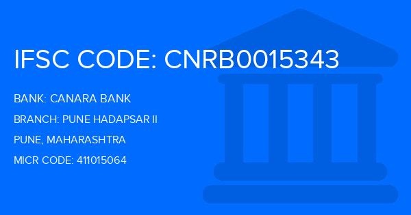 Canara Bank Pune Hadapsar Ii Branch IFSC Code