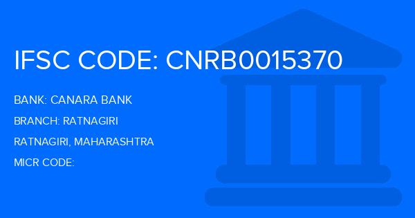 Canara Bank Ratnagiri Branch IFSC Code