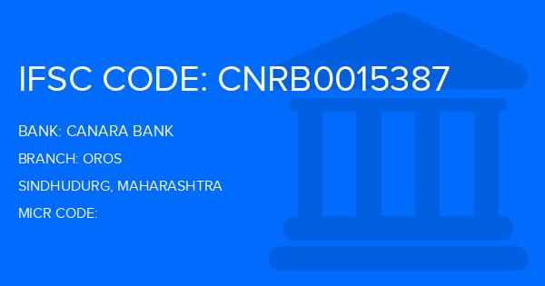 Canara Bank Oros Branch IFSC Code