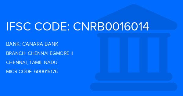 Canara Bank Chennai Egmore Ii Branch IFSC Code