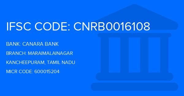 Canara Bank Maraimalainagar Branch IFSC Code