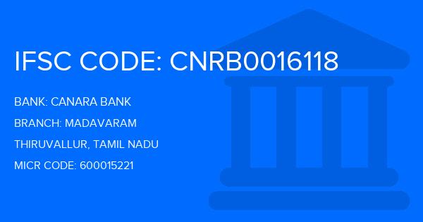 Canara Bank Madavaram Branch IFSC Code