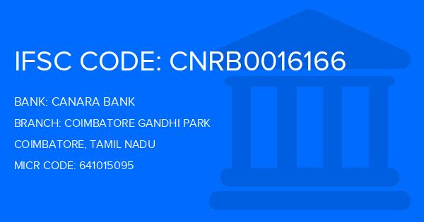 Canara Bank Coimbatore Gandhi Park Branch IFSC Code