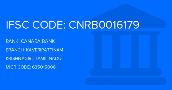 Canara Bank Kaveripattinam Branch IFSC Code