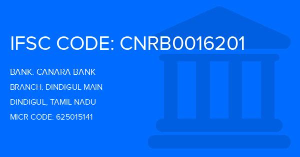 Canara Bank Dindigul Main Branch IFSC Code
