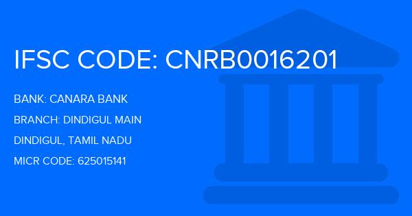 Canara Bank Dindigul Main Branch IFSC Code