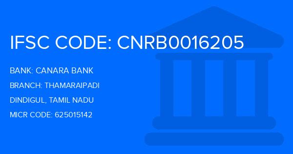 Canara Bank Thamaraipadi Branch IFSC Code