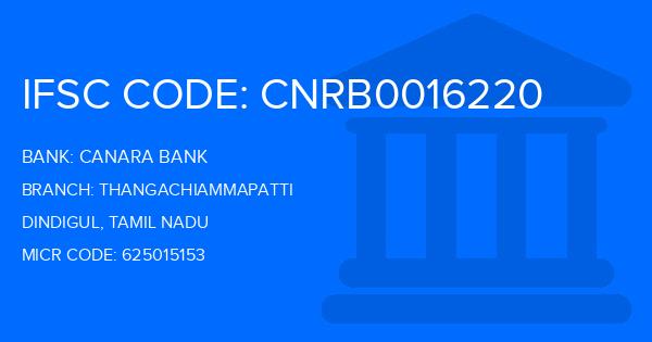 Canara Bank Thangachiammapatti Branch IFSC Code