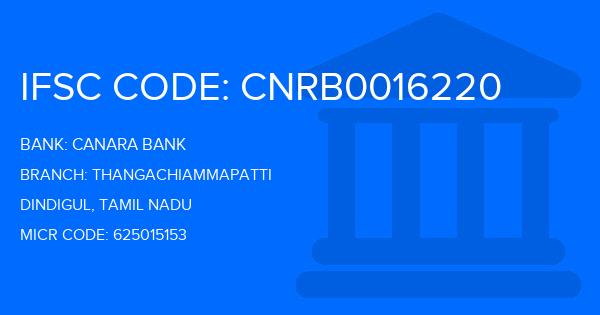 Canara Bank Thangachiammapatti Branch IFSC Code