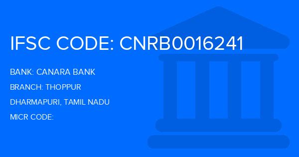 Canara Bank Thoppur Branch IFSC Code