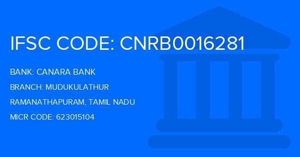 Canara Bank Mudukulathur Branch IFSC Code