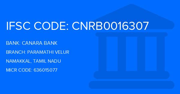 Canara Bank Paramathi Velur Branch IFSC Code