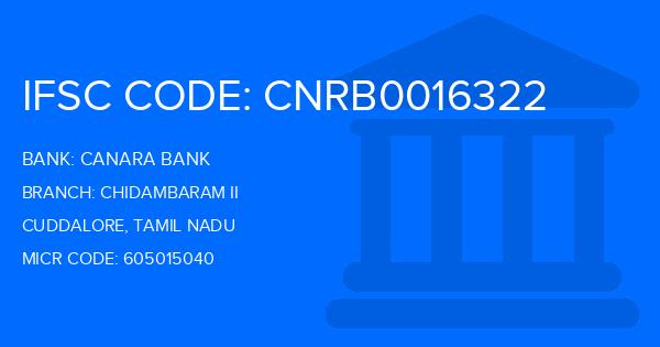 Canara Bank Chidambaram Ii Branch IFSC Code