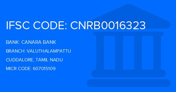 Canara Bank Valuthalampattu Branch IFSC Code