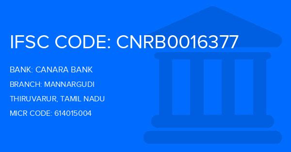 Canara Bank Mannargudi Branch IFSC Code