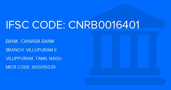 Canara Bank Villupuram Ii Branch IFSC Code