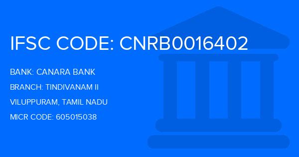Canara Bank Tindivanam Ii Branch IFSC Code