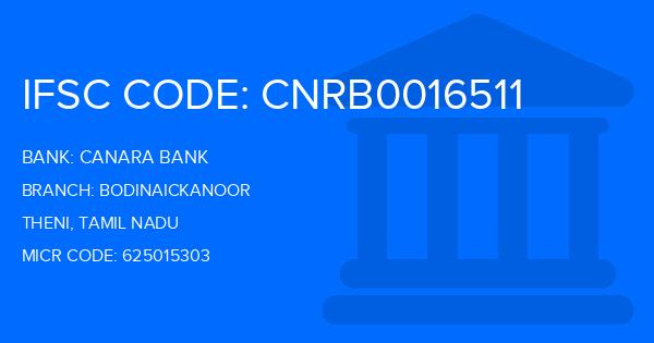 Canara Bank Bodinaickanoor Branch IFSC Code
