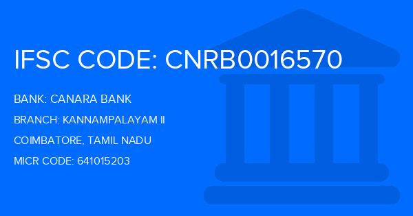 Canara Bank Kannampalayam Ii Branch IFSC Code