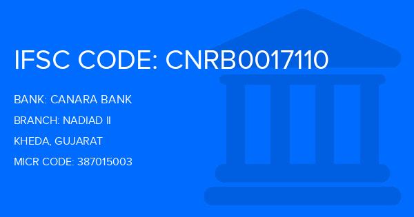 Canara Bank Nadiad Ii Branch IFSC Code