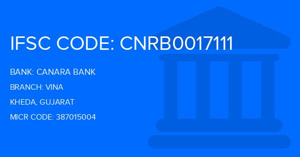 Canara Bank Vina Branch IFSC Code