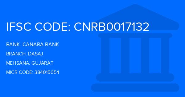 Canara Bank Dasaj Branch IFSC Code