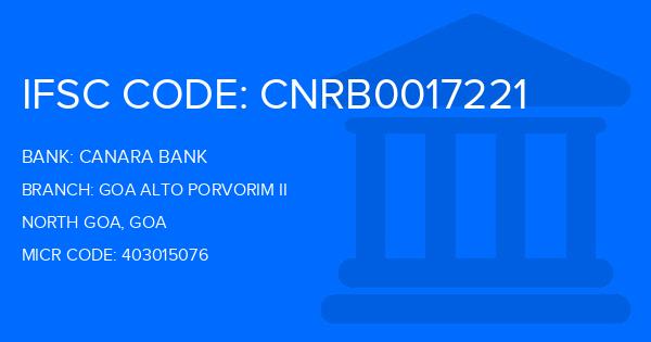 Canara Bank Goa Alto Porvorim Ii Branch IFSC Code