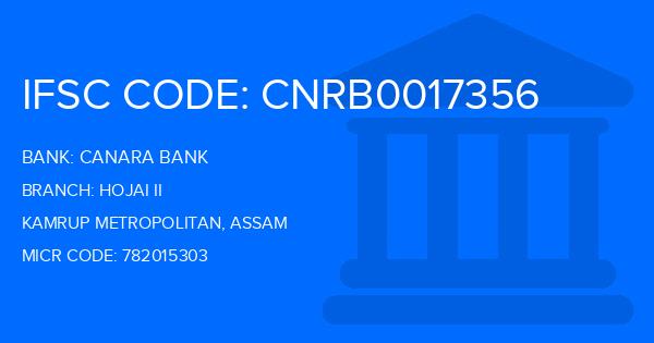 Canara Bank Hojai Ii Branch IFSC Code
