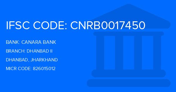 Canara Bank Dhanbad Ii Branch IFSC Code