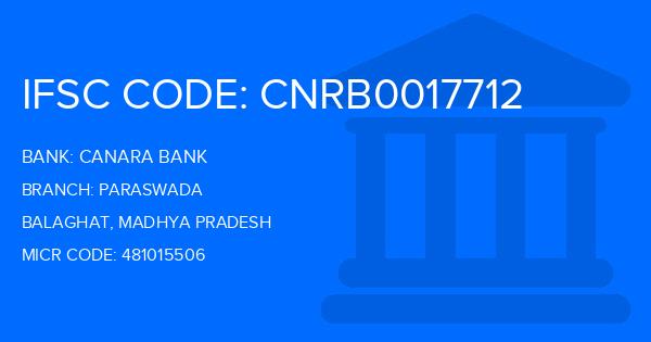 Canara Bank Paraswada Branch IFSC Code