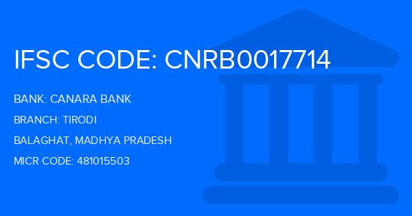 Canara Bank Tirodi Branch IFSC Code