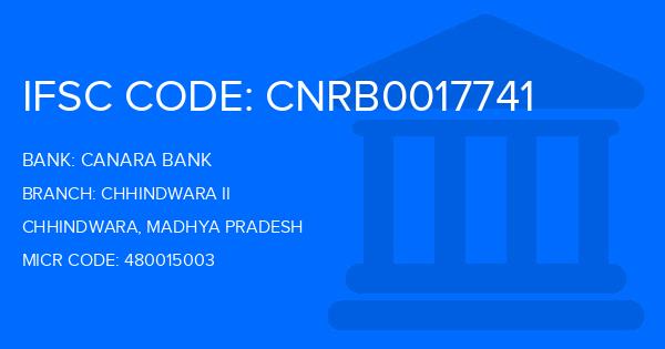 Canara Bank Chhindwara Ii Branch IFSC Code